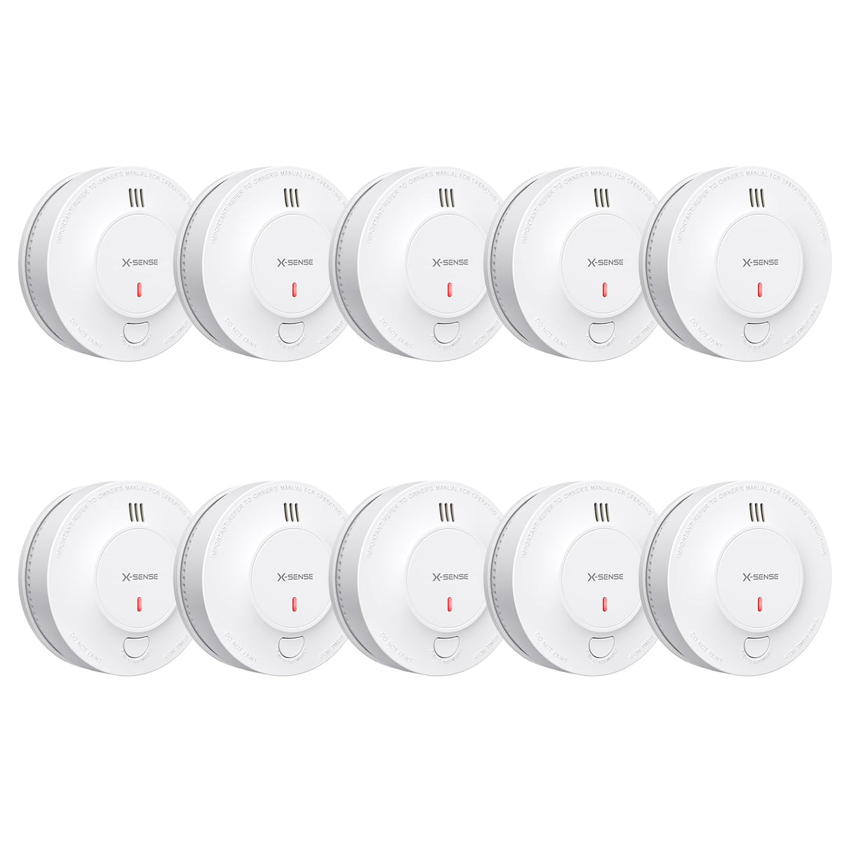X-Sense Smoke Detector, 10-Year Battery, UL 217 Certified, SD2J0AX, 10-Pack