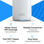 NETGEAR Orbi 770 Series WiFi 7 Mesh System, Up to 5,500 sq ft., 2 Pack
