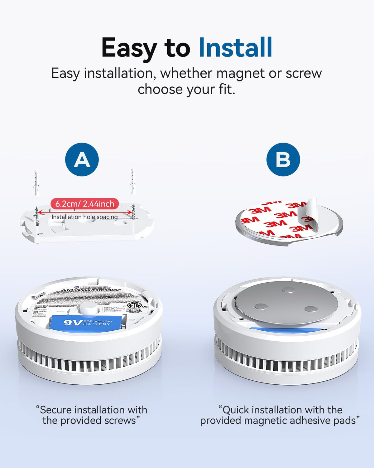 SITERWELL12 Pack Smoke Detector, 10 Year Product Life Fire Alarm