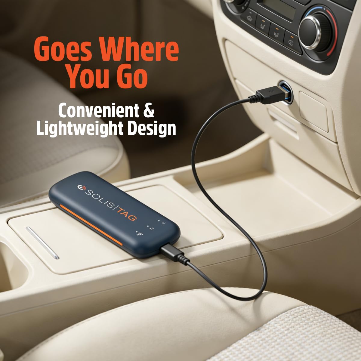 Solis Tag, USB-C Mobile WiFi Hotspot with 1GB/Monthly + 30GB Global Data