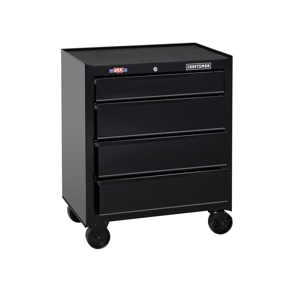 CRAFTSMAN 1000 Series 26.5-in W x 32.5-in H 4-Drawer Steel Rolling Tool Cabinet (Black)