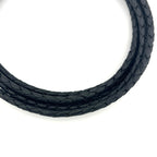 5mm Braided Leather Cord for Jewelry Making, Bracelets, Necklaces & Bolo Ties – Top Grain Leather, Flexible, Durable & Soft