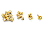Premium 14K/18K Gold-Filled ep Watermelon Beads - Elegant Textured Design for Jewelry Making, DIY Crafts, 4mm to 10mm Variety Pack (18K-10mm-100 PCs)