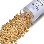 30g Miyuki Delica 11/0 Seed Beads, Transparent Matte 24Kt Gold Plated DB331