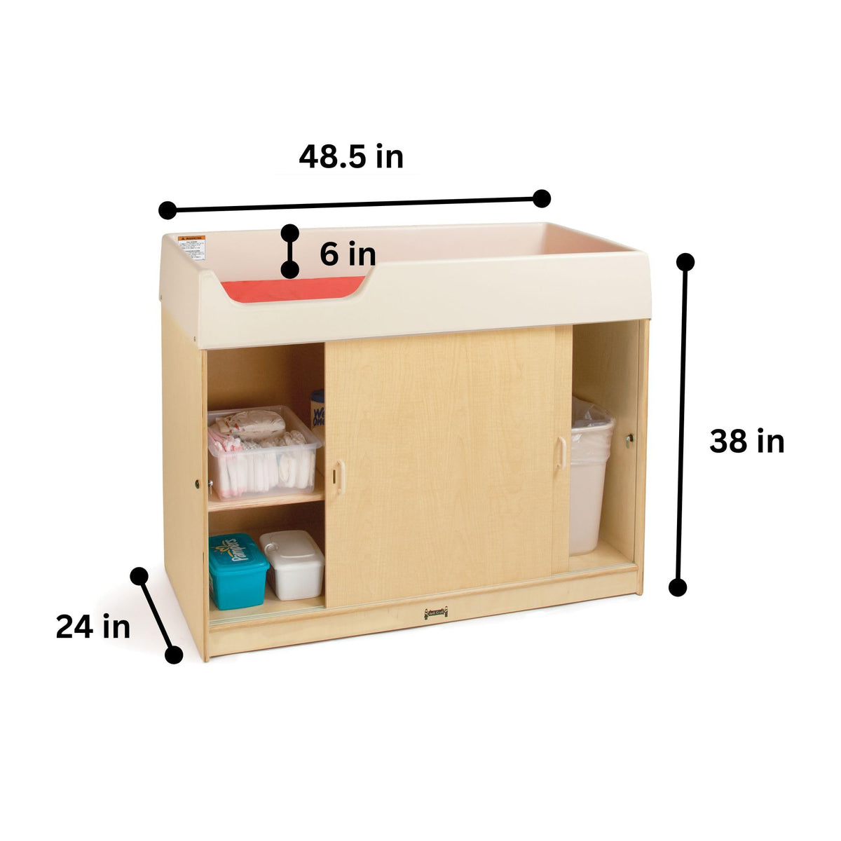 Jonti-Craft Baby Changing Table Diaper Storage with Pad 5114JC