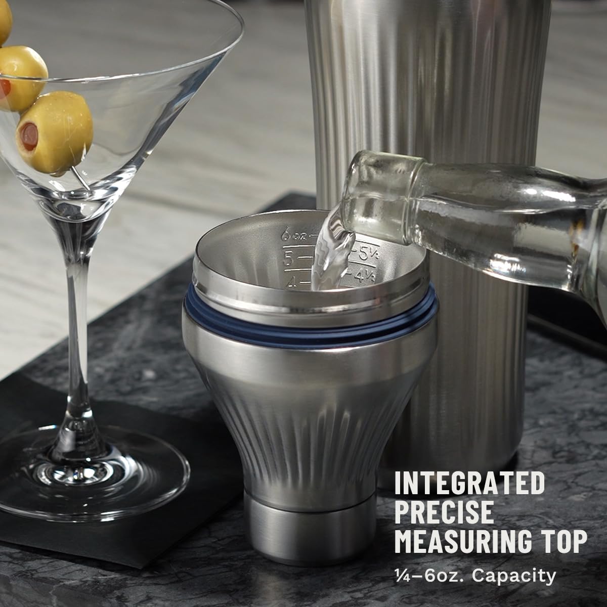 Diamond Edition Hybrid Cocktail Shaker Set, Stainless Steel, 28 oz