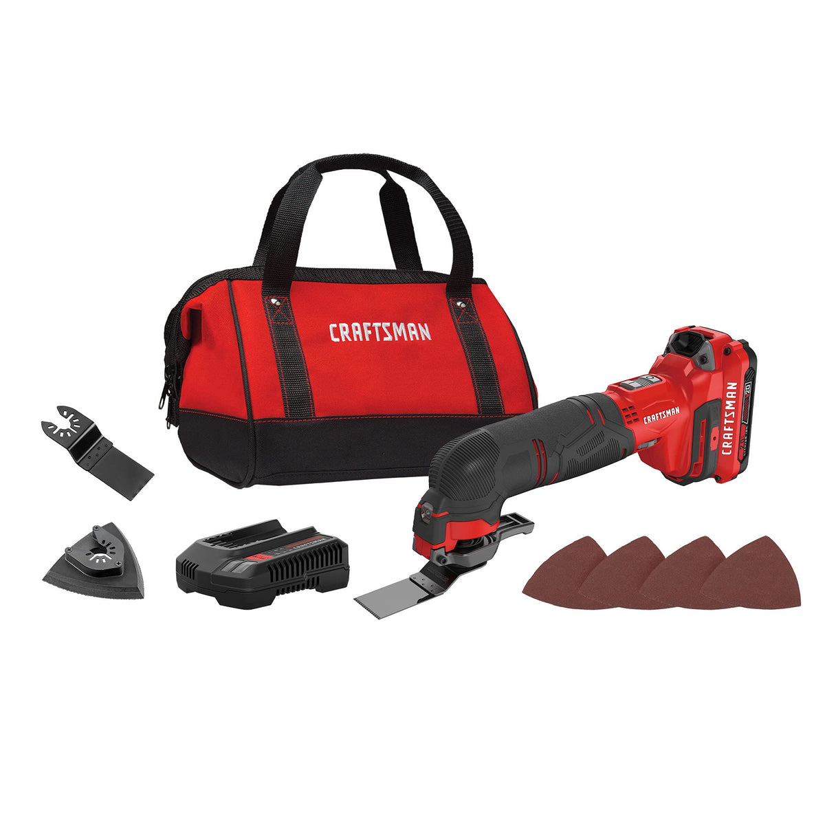 CRAFTSMAN V20 Cordless Oscillating Tool Kit Battery and Charger (CMCE501D1)
