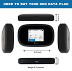 AT&T Wireless Hotspot Pocket WiFi 4G LTE MiFi 8000, Free VPN Mobile Hotspot for Travel, 4G Mobile Portable WiFi, Unlocked Globally, Near 5G Speed up to 1200 Mbps, EVDO-LINK Bundle
