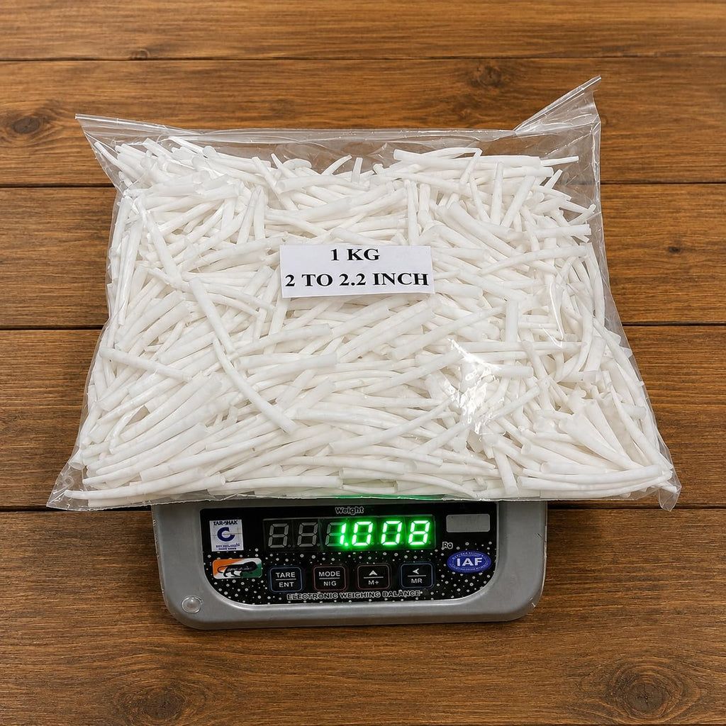 2.2 LBS (1 kg) Smooth Dentalium Shells – 2 to 2.2 Inches – Approx. 920 Pieces – Natural White Tubular Seashells for Jewelry Making, Craft, Beading & Native Regalia. (500 Gram)