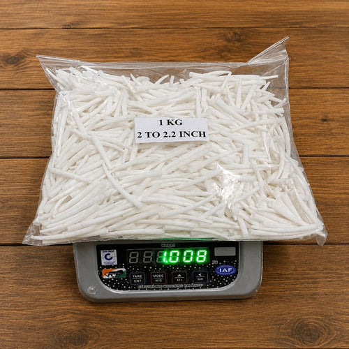 2.2 LBS (1 kg) Smooth Dentalium Shells – 2 to 2.2 Inches – Approx. 920 Pieces – Natural White Tubular Seashells for Jewelry Making, Craft, Beading & Native Regalia. (500 Gram)