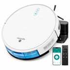 SereneLife Automatic Robot Vacuum Cleaner and Mop Combo, Pro Edition with Upgraded Battery, Extreme Suction, Internal Water Tank - Smart App Control, Ideal for Pet Hair, Carpet and Hard Floors, Black
