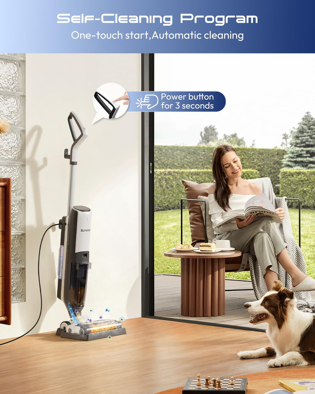 Wet Dry Vacuum Steam Mops, 4-in-1 Steam Vacuum Cleaner for Floor Cleaning