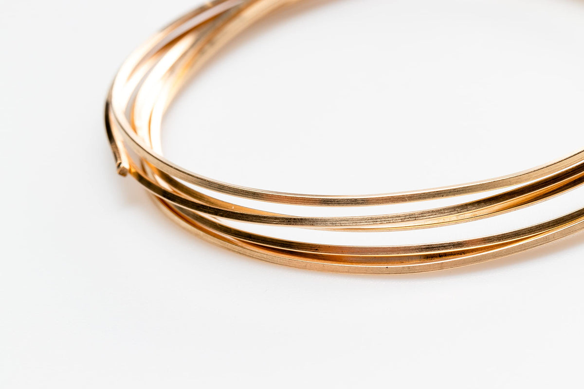 14/20 Yellow Gold Filled Wire, 16 Ga, Square, Half Hard, 5FT by CRAFT WIRE
