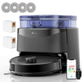 Lefant Robot Vacuum and Mop, 12000Pa Suction, 90-Day Self-Emptying, Obstacle Avoidance, Auto Mop Washing&Drying, All-in-One for Pet Hair Carpet, 5G WiFi Alexa/APP/iWatch Control, M3