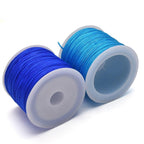 Nylon String 100M*100PCS 0.8mm Crafts Nylon Cord for Jewelry Making Beading Braided Satin String for Bracelets Rattail Trim Chinese Knot(Black)
