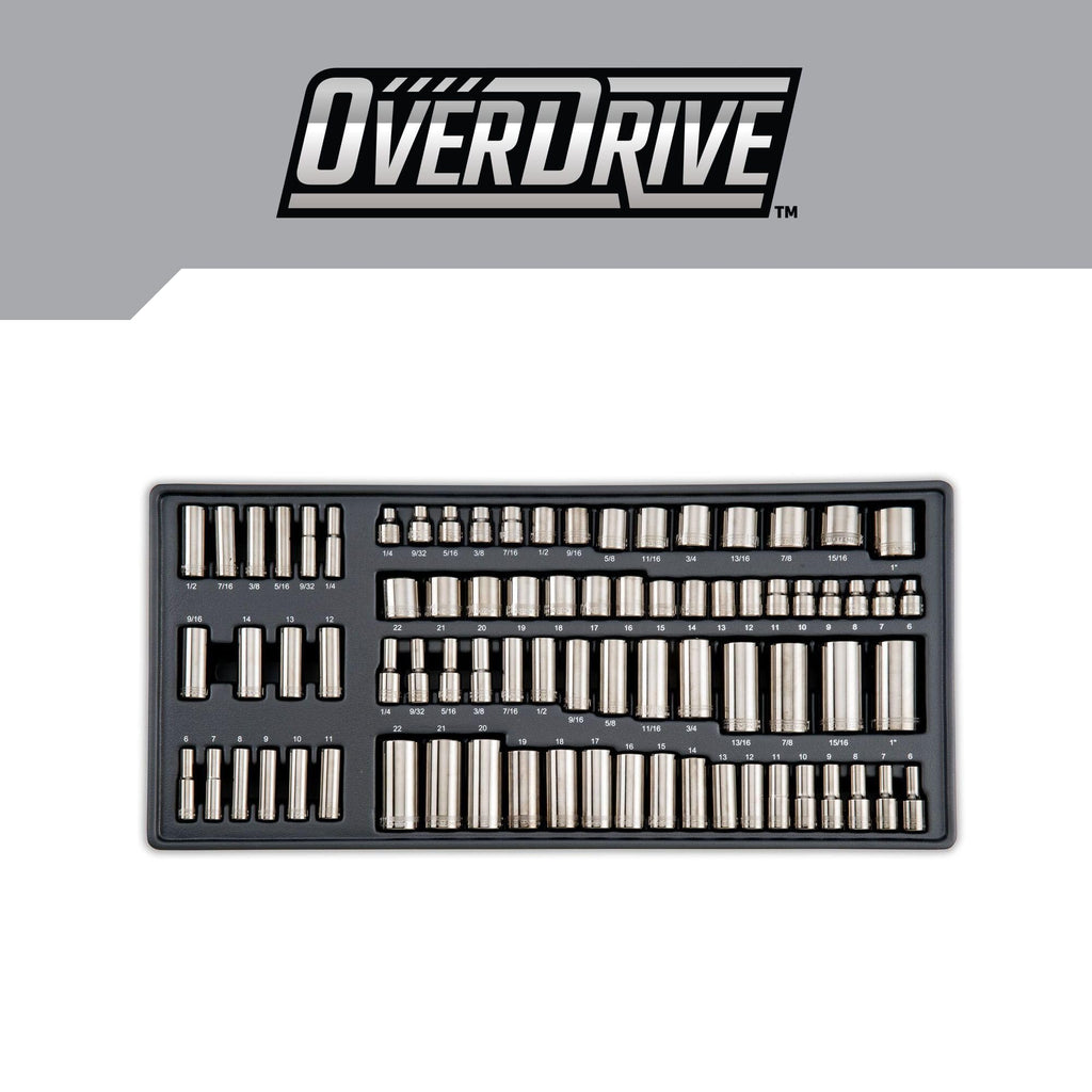CRAFTSMAN OVERDRIVE 284-Piece Gunmetal Chrome Mechanics Tool Set, Standard SAE/Metric Socket Set, with Hard Case (CMMT99284)