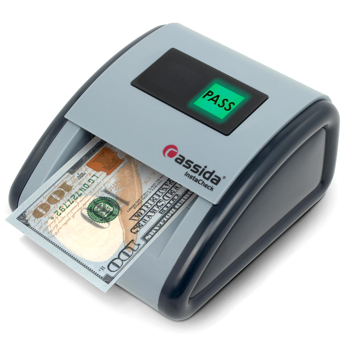 Cassida Omni-ID 2-in-1 Currency Counterfeit Detector with UV Identification Verification Lights – Bill Checker with Infrared, Magnetic and Ultraviolet Sensors - Pass/Fail Display (Pass/Fail + UV)