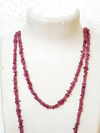 34" Natural Pink Tourmaline Chip Beads Strand -Pack of 10, Gravel Uncut/ Freeform Shape, 100 Ct, Nuggets for Beading- Jewelry Making, Art & Craft, Wholesale