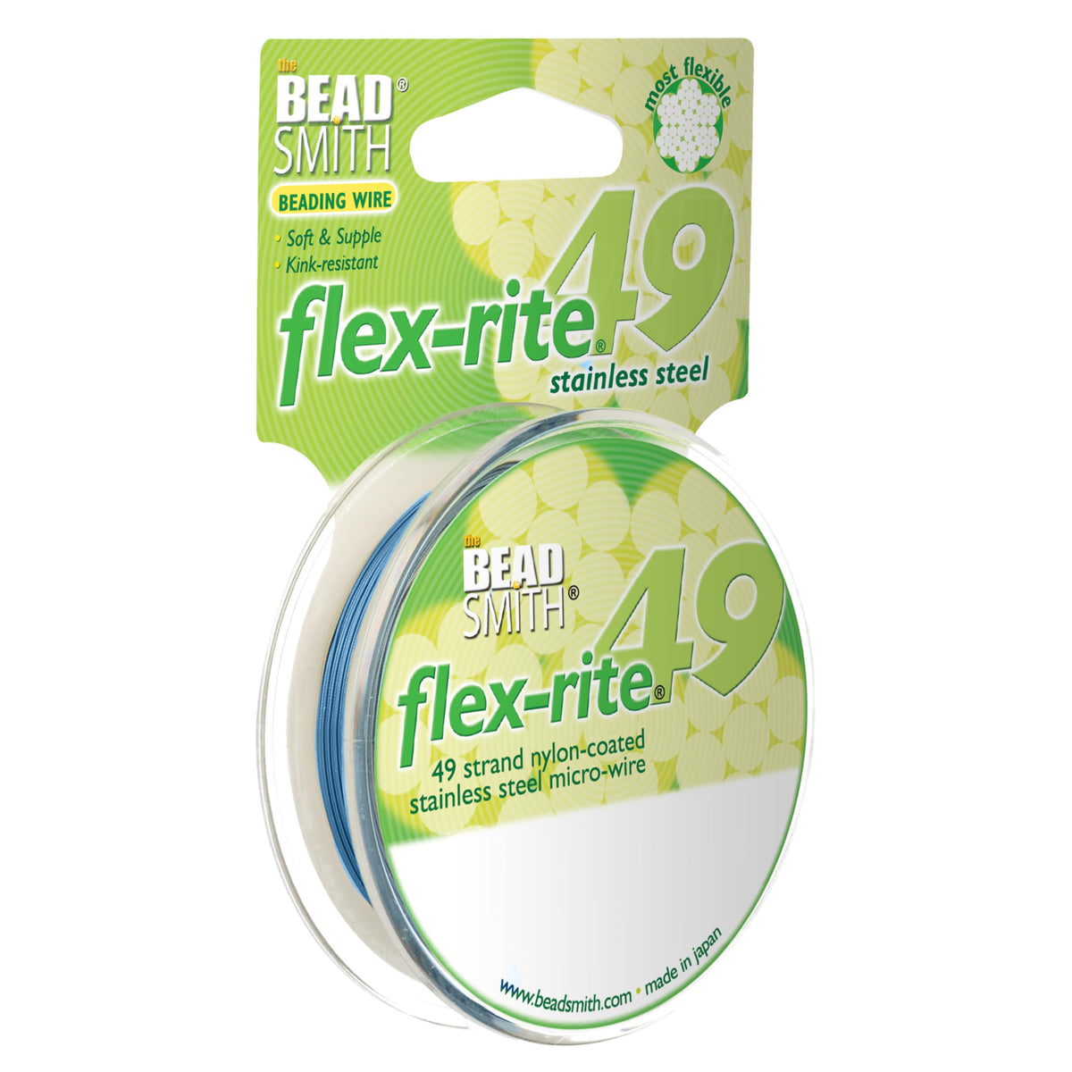 The Beadsmith Flex-Rite Beading Wire, Nylon-Coated Stainless-Steel Wire
