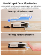 Lefant Robot Vacuum and Mop,10000Pa, 240Min, Self-Emptying，M2S Pro