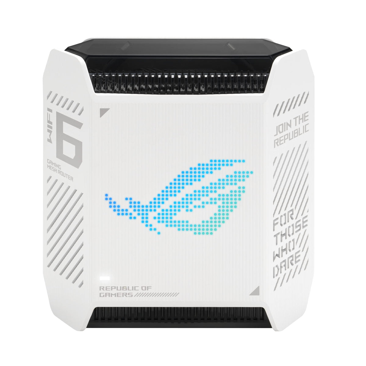 ASUS ROG Rapture GT6 (1PK) Tri-Band WiFi 6 Gaming Router, Covers up to 2,900 sq ft, 2.5 Gbps Port, Triple-Level Game Acceleration, UNII 4, Lifetime Internet Security, Black