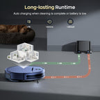 Robot Vacuum and Mop, Strong Suction, App Control, Pet Hair, Self-Charging
