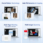 CZUR Shine Ultra Smart Portable Document Scanner, Thin Book Scanner