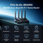 GL.iNet GL-BE6500 Flint 3e Wi-Fi 7 Router with VPN for Home and Gaming