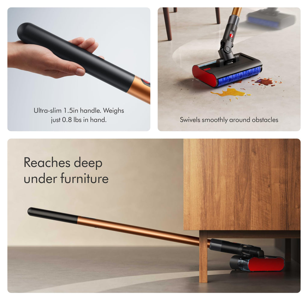 Dyson PencilWashᵀᴹ Cordless Wet Cleaner for Hard Floors - Ultra Slim and maneuverable, Cleans Wet and Dry Messes, 30 Minutes Run time