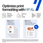 HP OfficeJet Pro 8125 Wireless All-in-One Color Inkjet Printer, Print, Scan, Copy, ADF, Duplex Printing Best-for-Home Office, 3 Month Trial of Instant Ink Included, AI-Capable (C2VJ4A)
