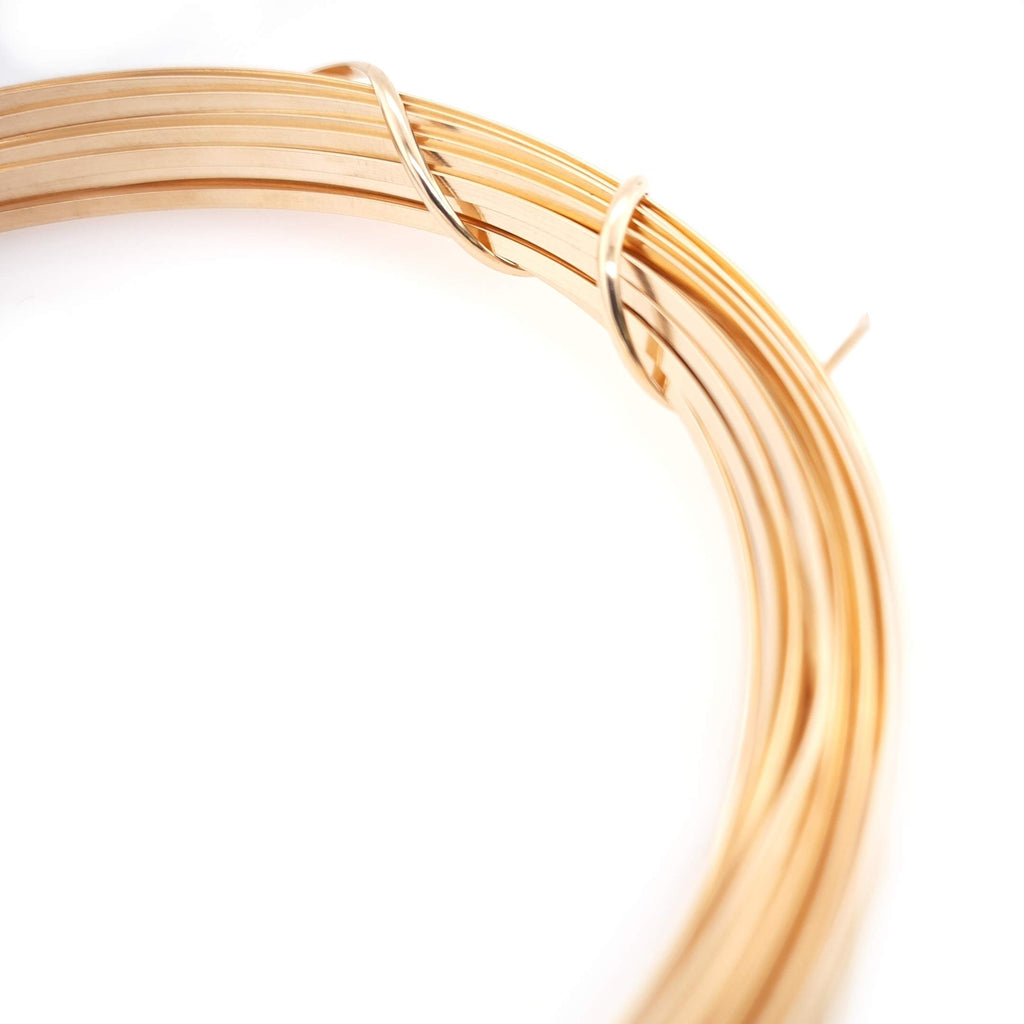 14/20 Yellow Gold Filled Wire 14 Ga Half Round, Dead Soft 5FT by CRAFT WIRE