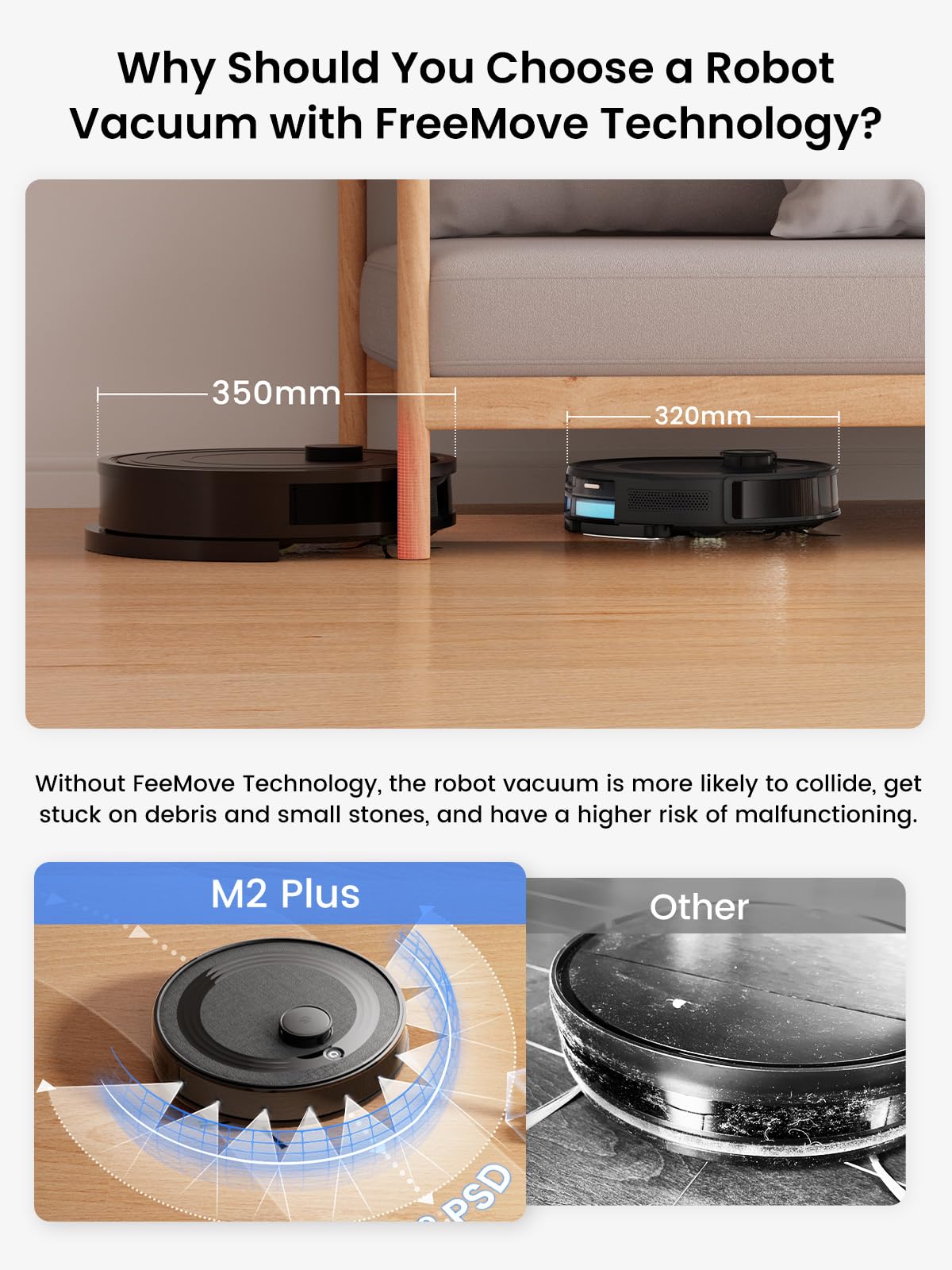 Lefant M2 Plus Robot Vacuum and Mop Combo, 75-Day Self-Emptying