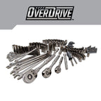 CRAFTSMAN OVERDRIVE 154-Piece Gunmetal Chrome Mechanics Tool Set, Standard SAE/Metric Socket Set, with Hard Case (CMMT99154L)
