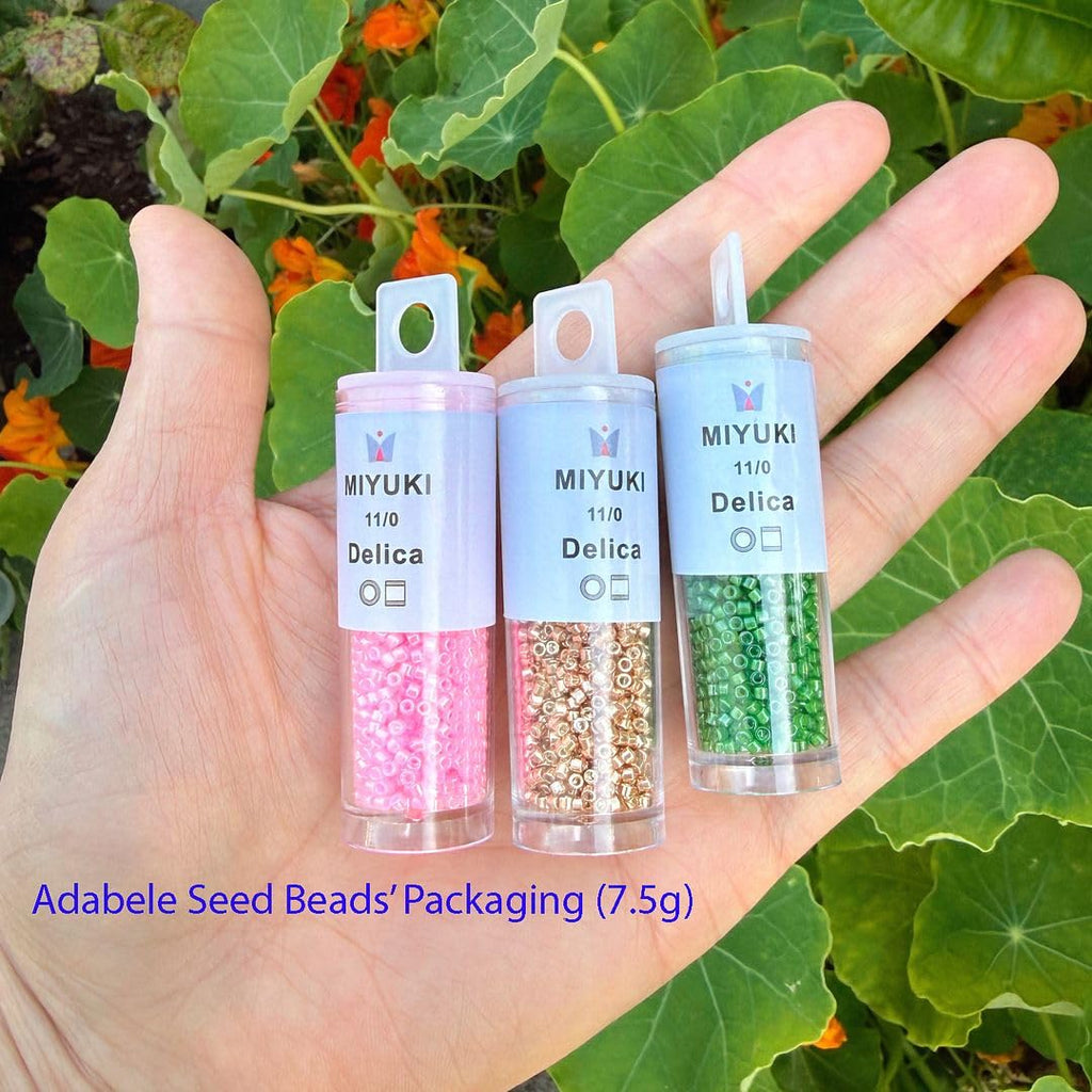 30g Miyuki Delica 11/0 Seed Beads, Matte 24Kt Light Gold-Plated DB334