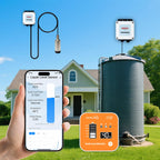 Moray Smart WiFi Water Level Sensor, 10m Long Range Tank Level Monitor, LCD Display Gateway, Ultrasonic Sensor, Automatic Alarm, Tuya Smart Life App, IP67 Waterproof (ME202R 10m)