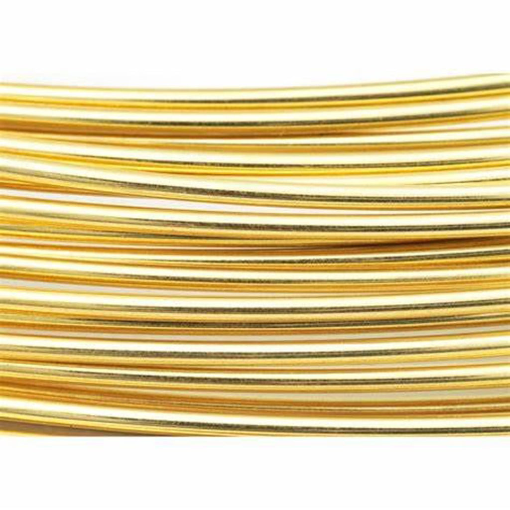 Gemstone Wrapping Beading Wire | 14k Yellow Gold Plated Wire for Jewelry Making & Repairing | Craft Making Art Cord | 10 Feet, 20 Gauge | Not Tarnish