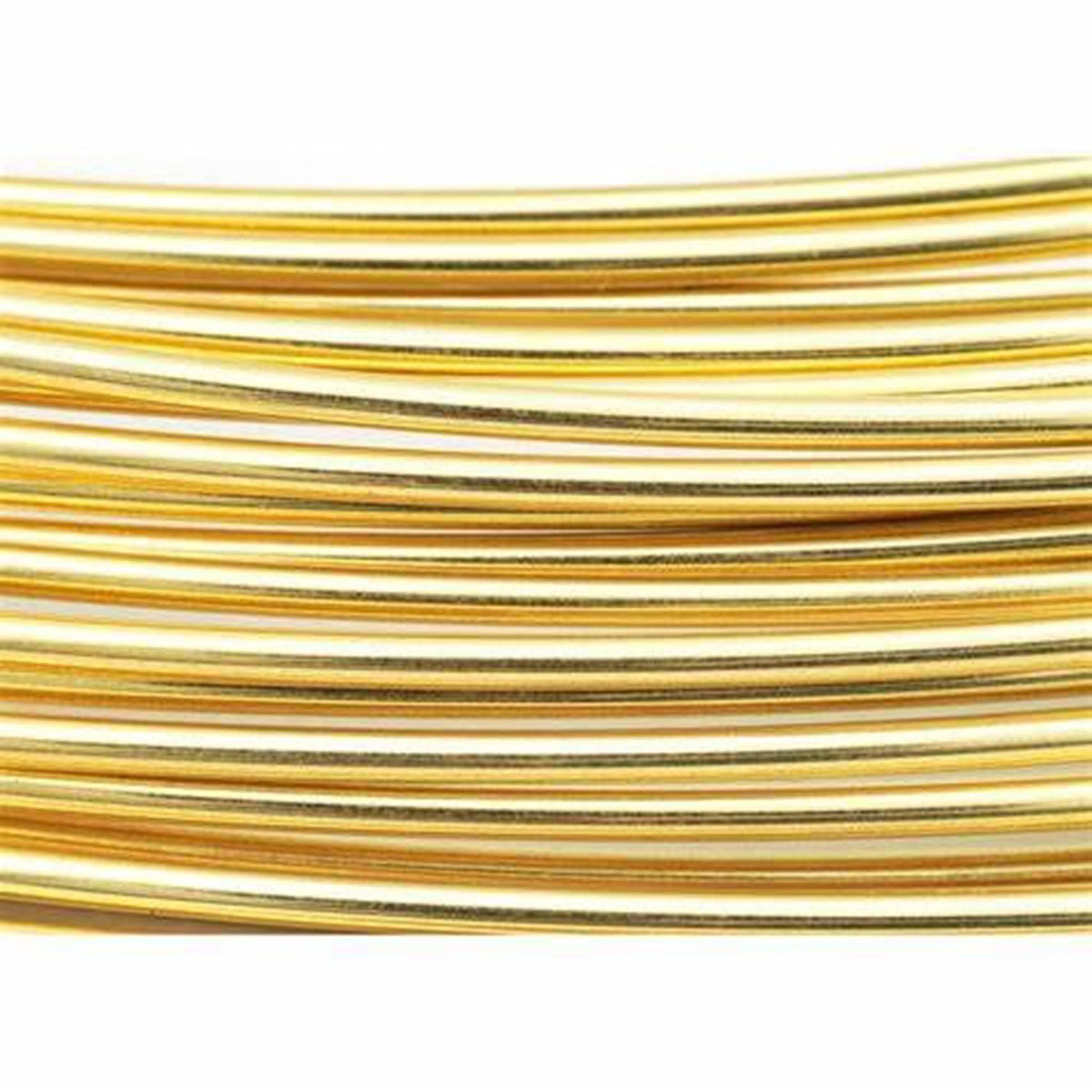 Gemstone Wrapping Beading Wire | 14k Yellow Gold Plated Wire for Jewelry Making & Repairing | Craft Making Art Cord | 10 Feet, 20 Gauge | Not Tarnish