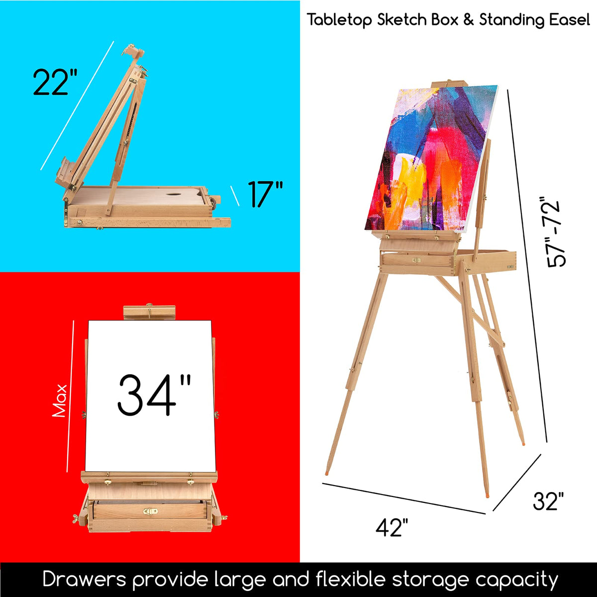 MEEDEN 141PCS Art Supplies Set: All-in-one Painting Kit with French Easel