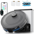 Lefant Robot Vacuum and Mop Combo, 10000Pa Suction, 75-Day Self-Emptying Base with Multi-Floor Mapping, 240Min Runtime, Ideal for Pet Hair & Carpets, Wi-Fi/Alexa/App Control, M2S Plus