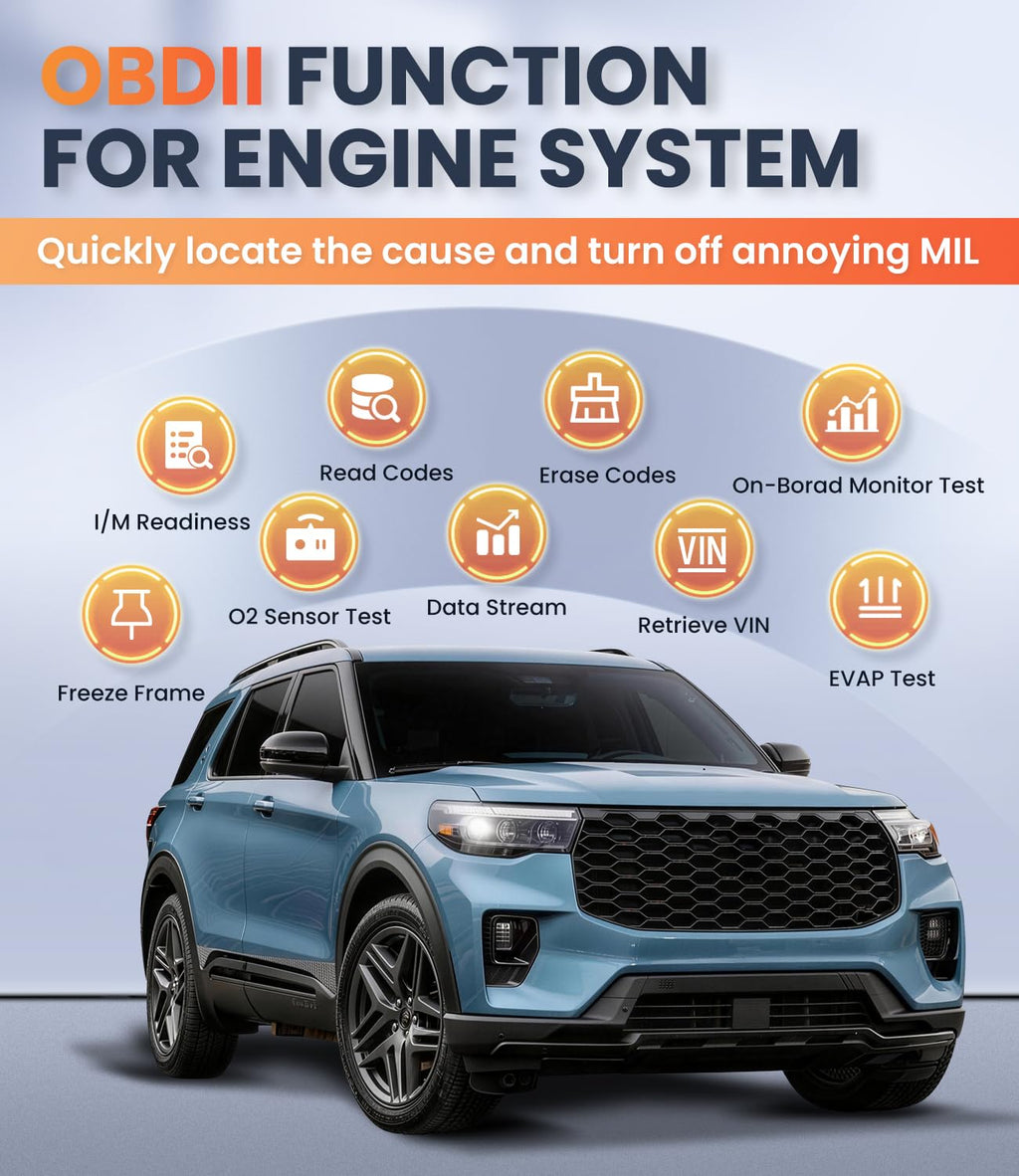 OBD2 Scanner with ABS SRS Transmission Diagnostic Tool