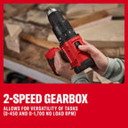 CRAFTSMAN 20V MAX 1/2 Cordless Hammer Drill, Includes 2 Batteries (2 Ah), Charger and Double Ended Bit, Longer Runtime Power Hammer Drill with LED Light (CMCD712D2)