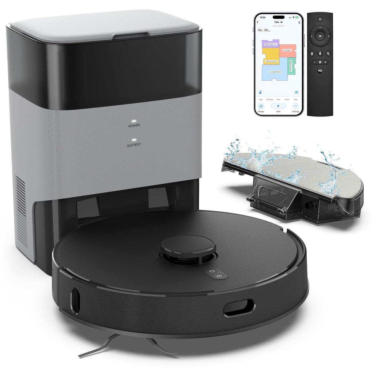Robot Vacuum and Mop for Pet Hair, Intense Power-Lifting Suction