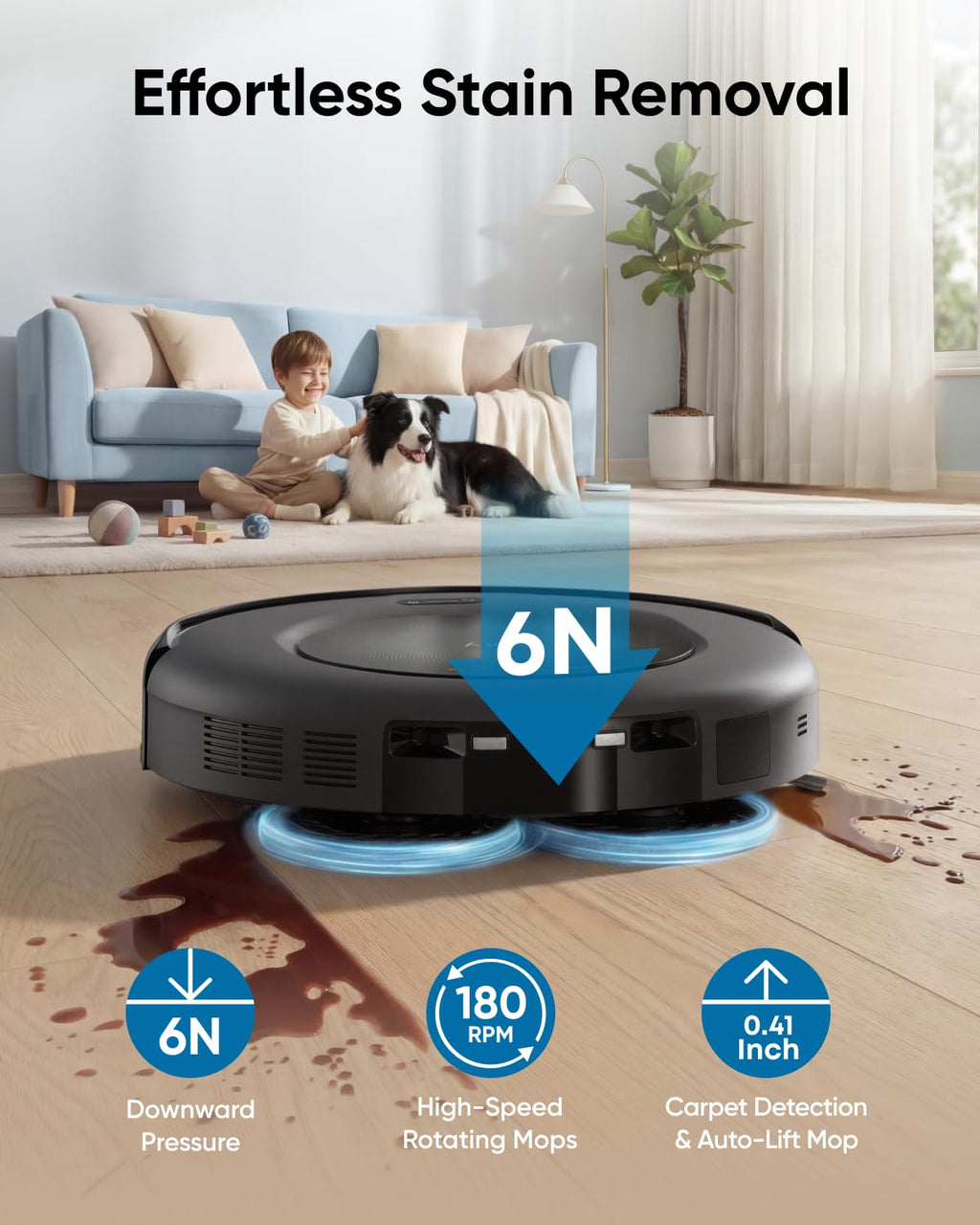 eufy Omni C20 Robot Vacuum and Mop Combo for Hardwood and Carpet, 7,000 Pa