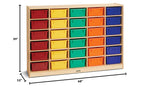 Jonti-Craft 30 Mobile Storage with Colored Tubs