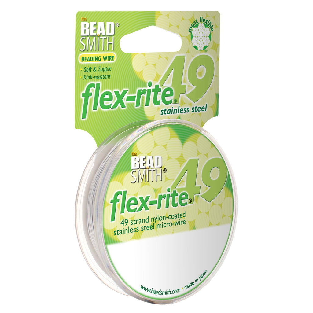 The Beadsmith Flex-Rite Beading Wire, Nylon-Coated Stainless-Steel Wire