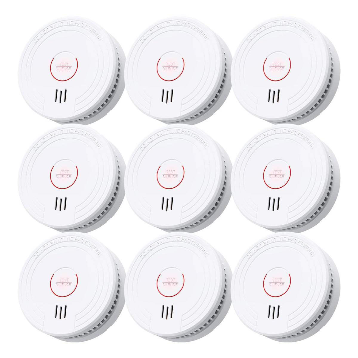 SITERLINK Smoke Detectors Replaceable Battery UL217,GS509A-2NCDR 8pack