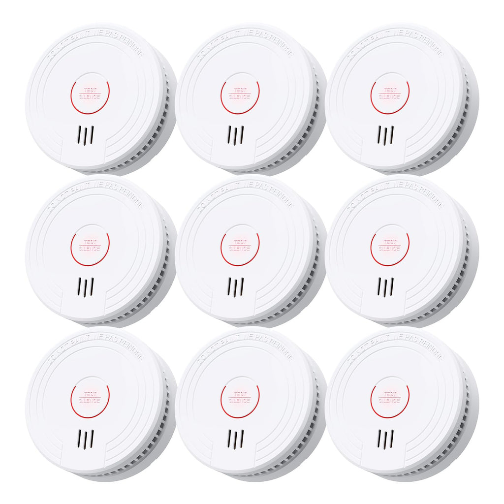 SITERLINK Smoke Detectors Replaceable Battery UL217,GS509A-2NCDR 12pack