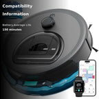 Lefant Robot Vacuum and Mop, Smart Mapping and Obstacle Avoidance, Tangle-Free Pet Hair, 2.4G/5G WiFi App Control, Slim Design for Wider Coverage, Carpet Detection, M330 Pro, Grey