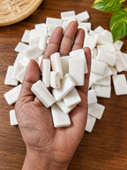 1 Inch Natural White Bone Beads – 100 Pieces Double-Sided 2-Hole Rectangle Shell Beads for Jewelry Making, DIY Necklaces, Bracelets, Earrings, Crafts & Beading Supplies.