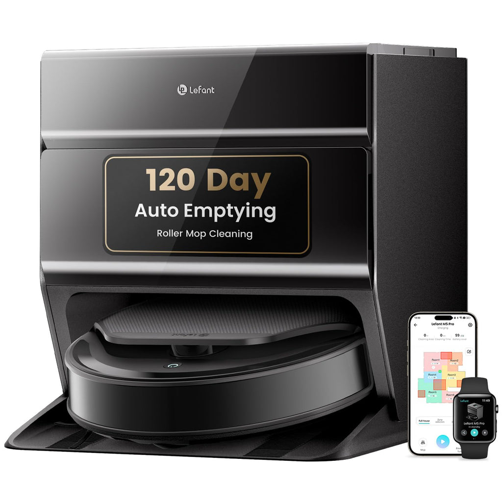 Lefant Robot Vacuum and Mop Combo Self Emptying, 23,000Pa, 120-Day, M5 Pro